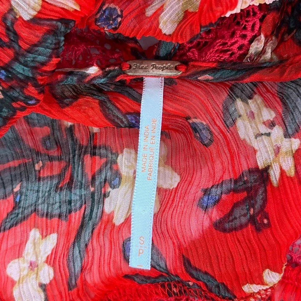 Free People | Bright Lights Floral Print Top - Picture 4 of 5